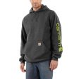 Carhartt Loose Fit Midweight Logo Sleeve Graphic Sweatshirt in Carbon Heather For Discount