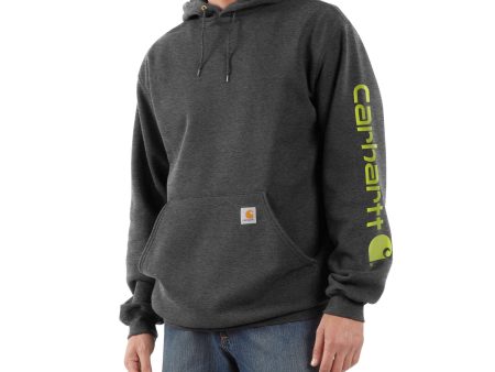 Carhartt Loose Fit Midweight Logo Sleeve Graphic Sweatshirt in Carbon Heather For Discount