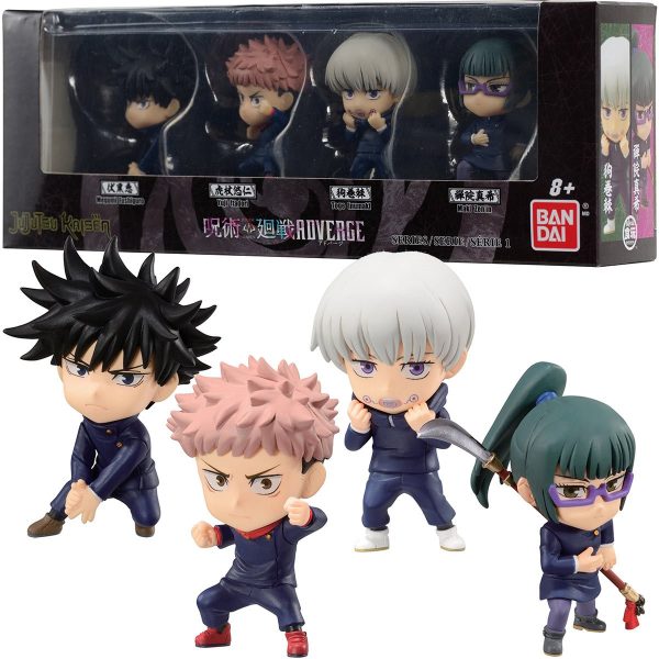 PRESALE |  Jujutsu Kaisen - Mini Figure 4-Pack Box Set #1 - Itadori Yuuji - Fushiguro Megumi - Inumaki Toge - Zenin Maki - Adverge Motion (Bandai Shokugan) For Discount