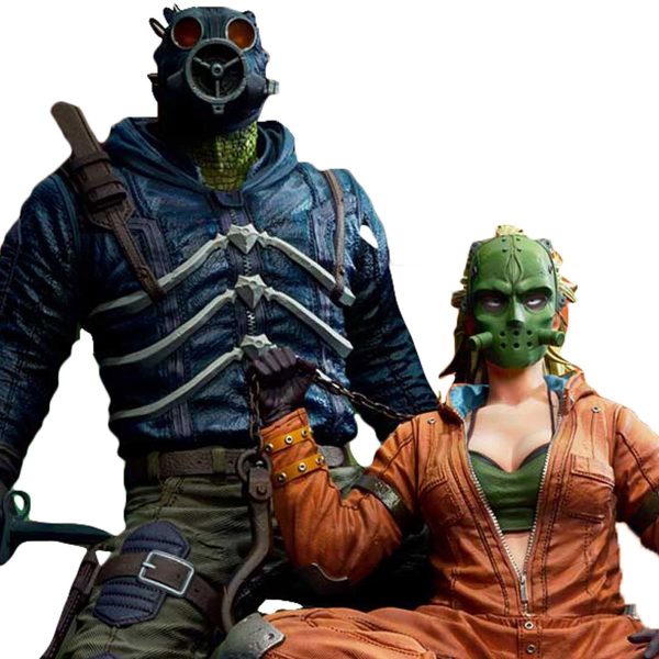 PRESALE | Dorohedoro - Caiman and Nikaido - Ultimate Premium Masterline (Deluxe Version) 1:4 Scale Statue Hot on Sale