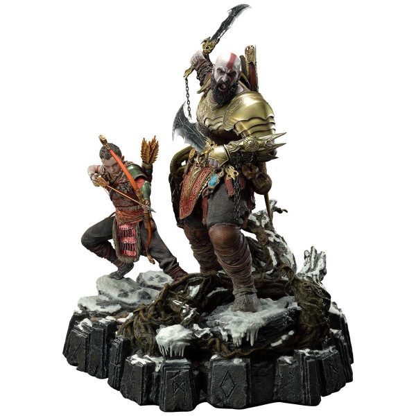 PRESALE | God of War - Kratos and Atreus Valkyrie Armor Set Deluxe Ultimate Premium Masterline 1:4 Scale Statue Online Sale